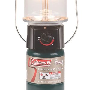 Coleman 1000L Deluxe Propane Lantern, Gas Lamp with Adjustable Brightness, Pressure Control, Carry Handle & Mantles Included, Great for Camping, Hunting, Power Outage & More